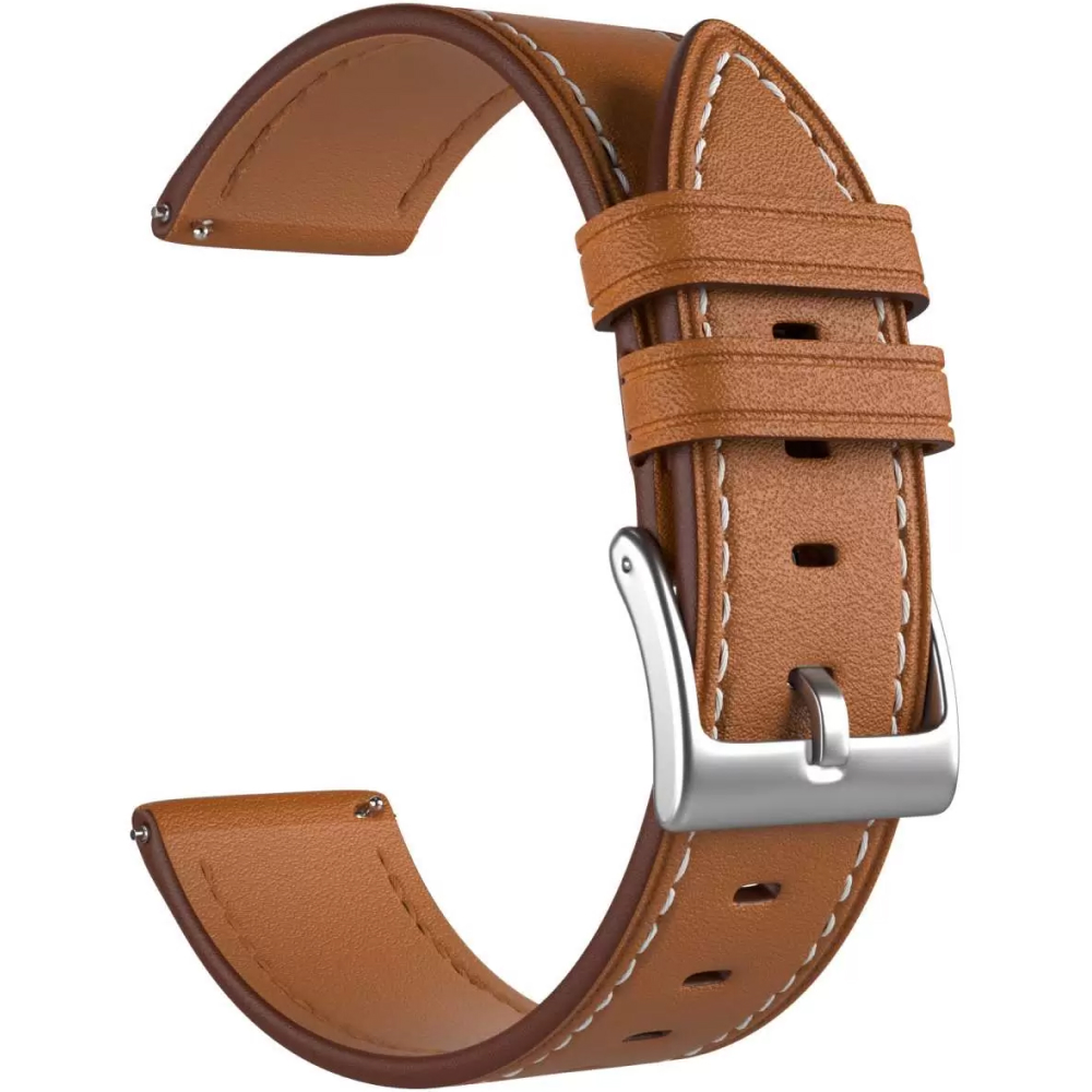 Ремешок кожаный для часов Lyambda Nembus 22мм, коричневый